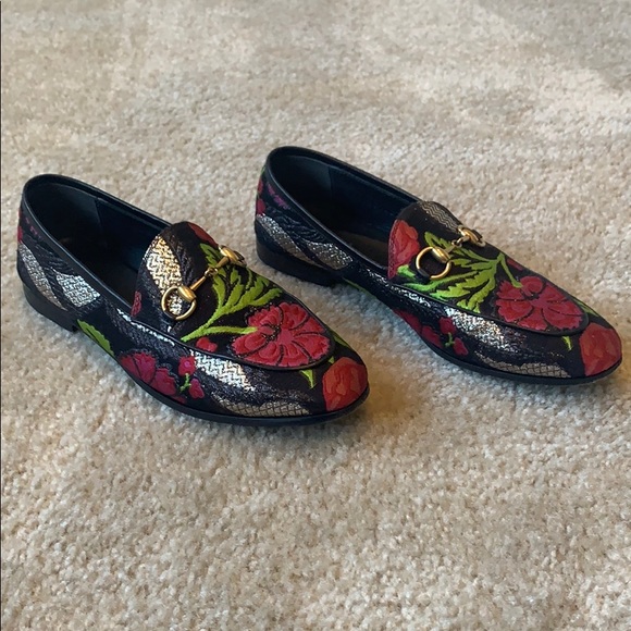 gucci brocade loafers